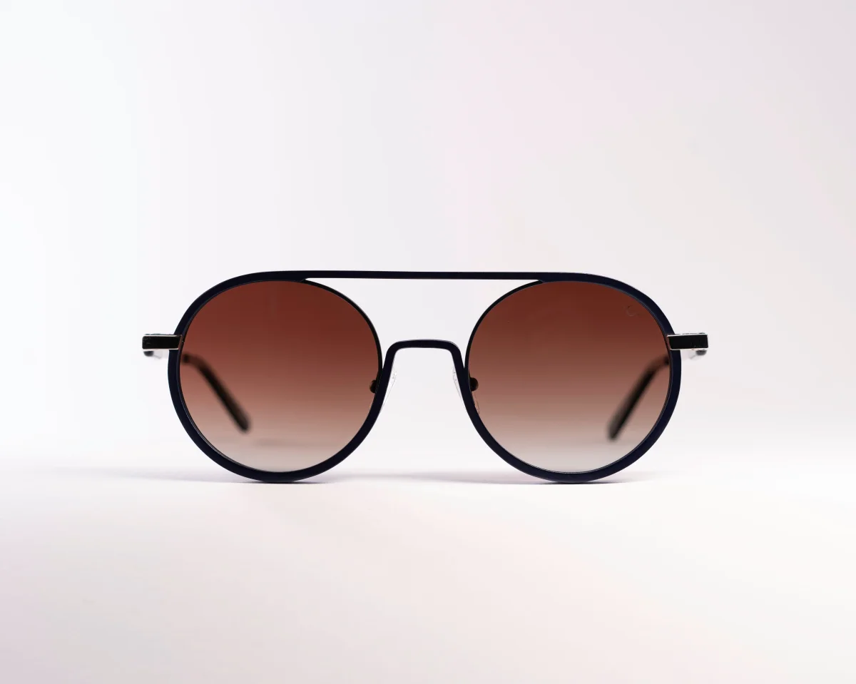 Occhiali da sole Calabasas Topanga Blu in alluminio anodizzato — vista frontale